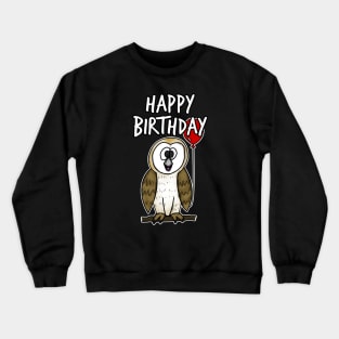 Happy Birthday Owl Doodle Crewneck Sweatshirt